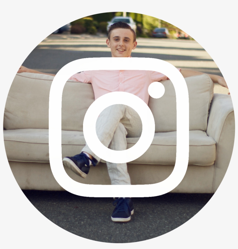 Instagram Icon White On Black Circle - Icon, transparent png #433319