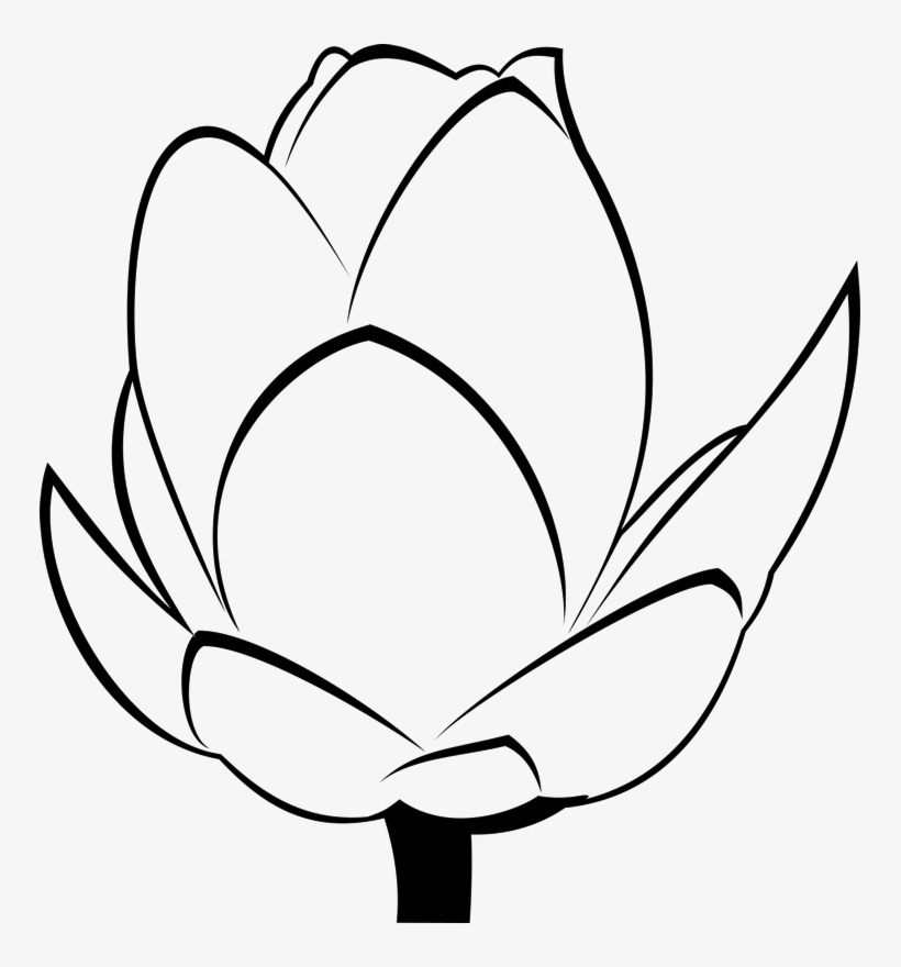 Flower & Leaf Stamps Stamptopia Clip Art Transparent - Black And White Rose Bloom Png, transparent png #433322