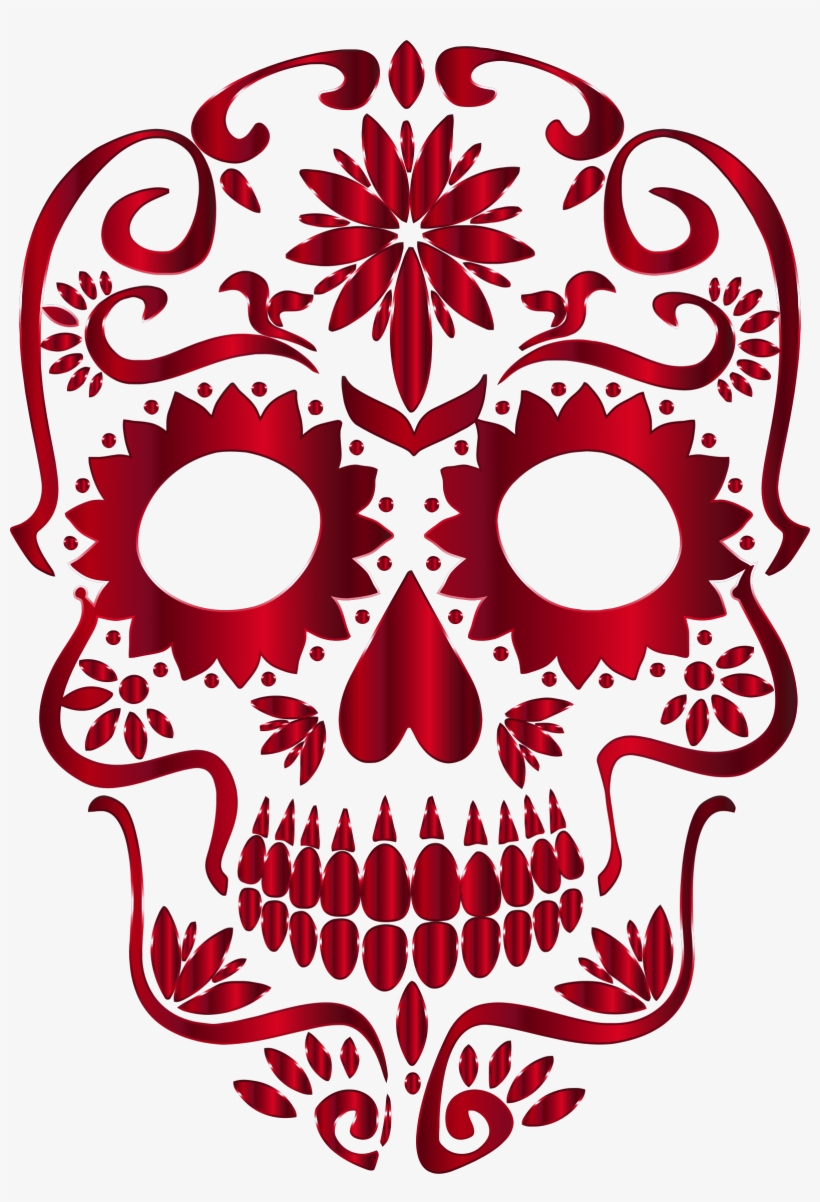 Skull Clipart Transparent Background - Sugar Skull Render, transparent png #433326