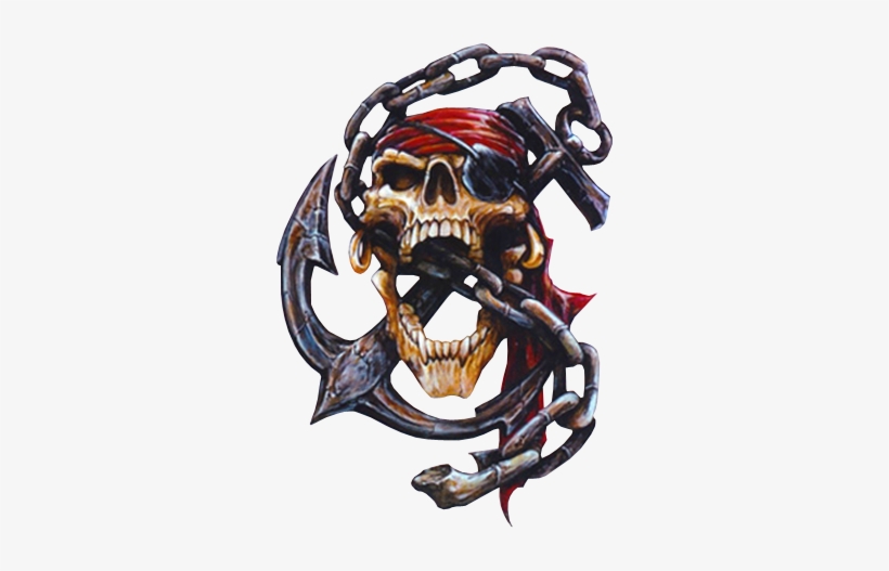 Skull-107 - Pirate Skull, transparent png #433515