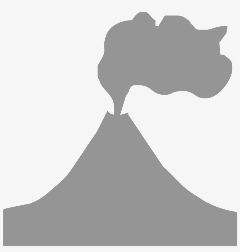 Volcano Icon - Black And White Volcano Png, transparent png #433883
