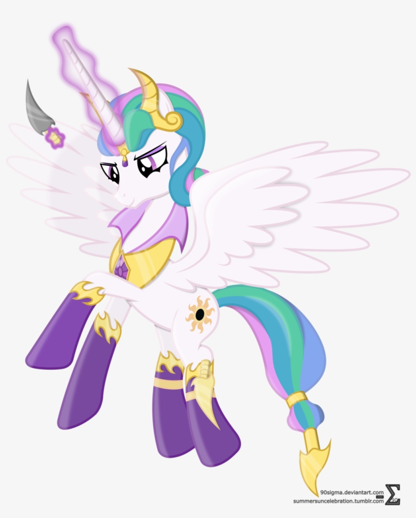 Evil Princess Celestia By 90sigma-d8t3ab1 - My Little Pony Princess Celestia Evil, transparent png #434015