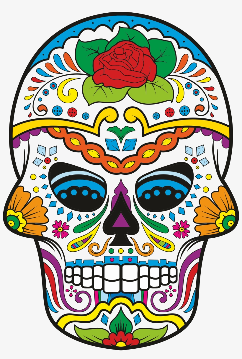 Transparent Sugar Skull Png - Sugar Skull 11 Pillow Case, transparent png #434293