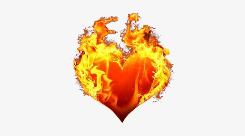 Fire Hearts - Heart On Fire Png, transparent png #434407