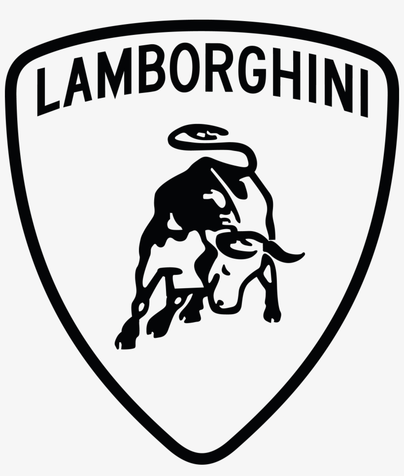 Versace Clipart Transparent - Lamborghini Logo Black And White, transparent png #434546