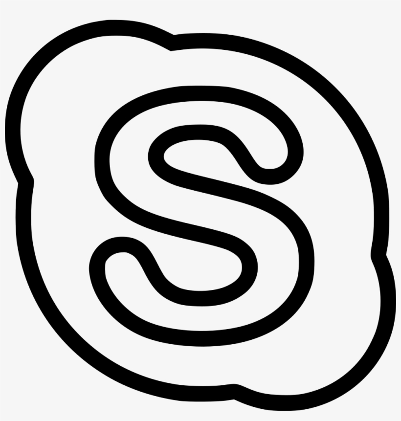 Png File - Skype Logo White Png, transparent png #434624