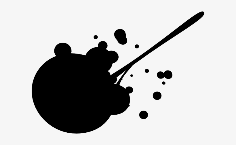 Black Paint Splat Png, transparent png #434902