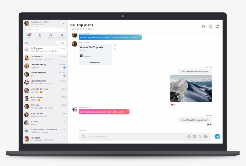 Instead, The App Is Introducing A Simpler Navigation - Skype, transparent png #434959
