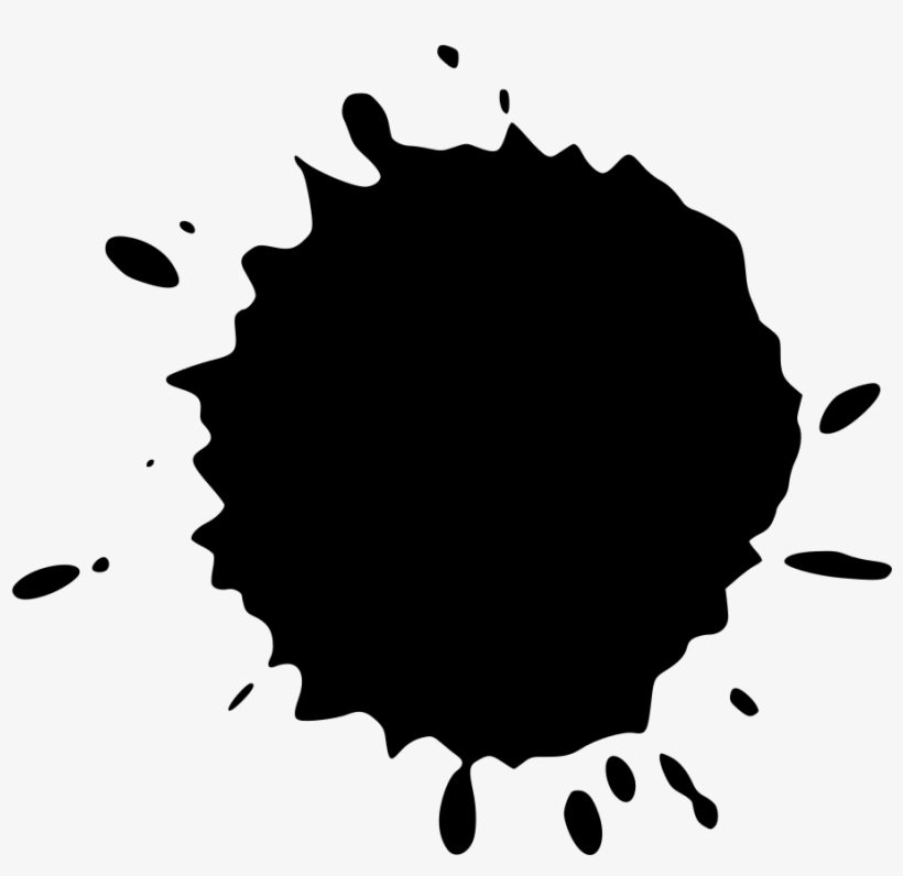 Splatter Clipart Black Paint - Clip Art, transparent png #435012
