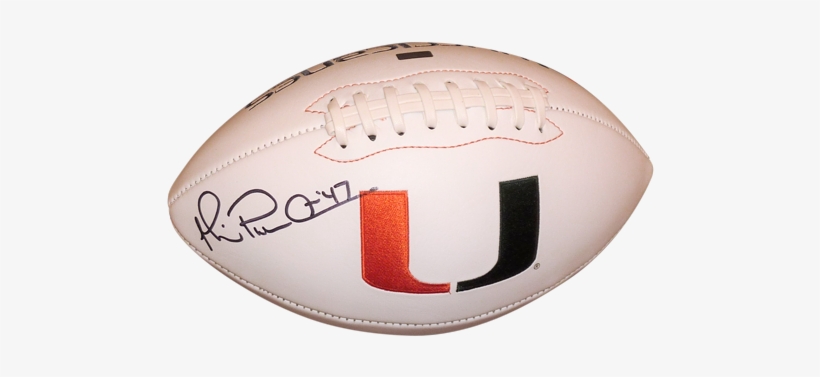 Michael Irvin Autographed Miami Hurricanes Logo Football - Touch Football (american), transparent png #435033