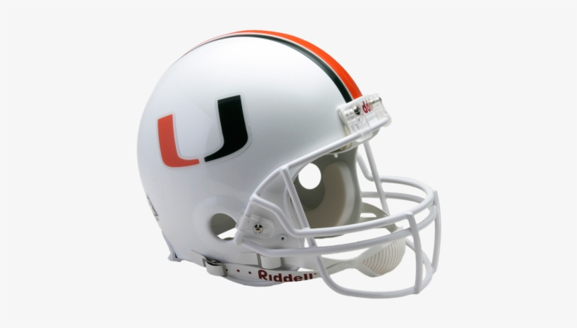 Miami Hurricanes Full Size Authentic Proline Ncaa Helmet - U Miami Football Helmet, transparent png #435471