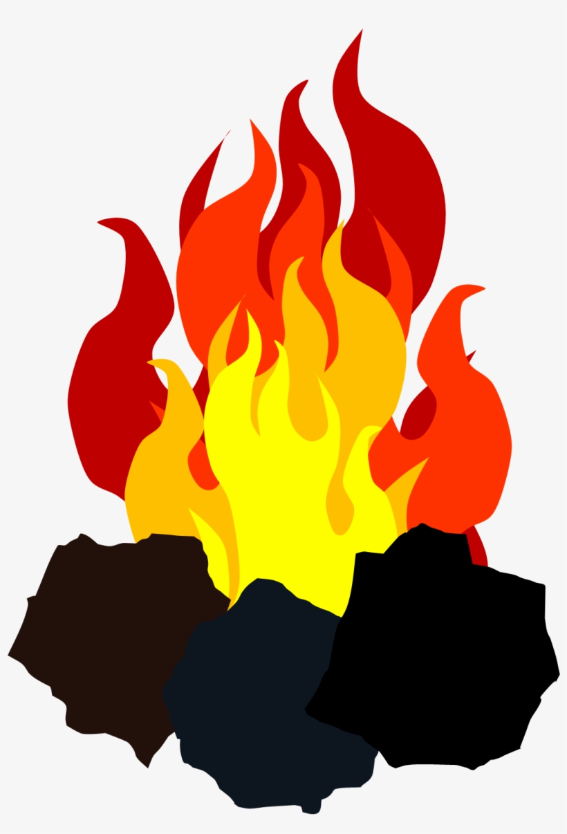 Caol Clipart On Fire - Coal Fire Vector, transparent png #435474