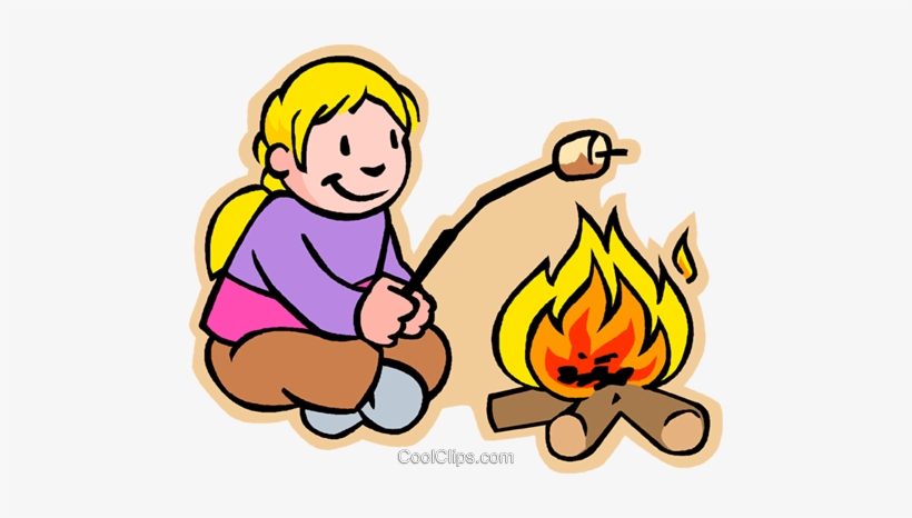 Picture Library Stock Marshmallow At Getdrawings Com - Clip Art Girl Camping, transparent png #435475