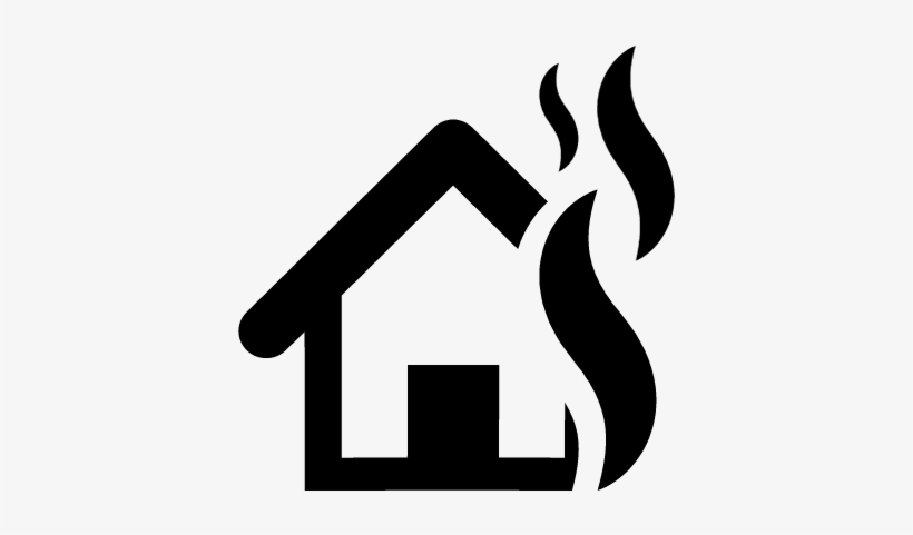 Fire Insurance Vector - Home Fire Icon Png, transparent png #435516
