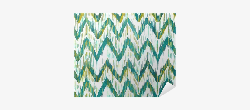 Watercolor Ikat Chevron Seamless Pattern - Watercolor Painting, transparent png #435679