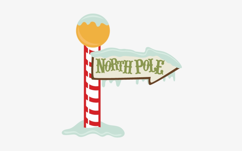 Download - North Pole Christmas Sign, transparent png #435683