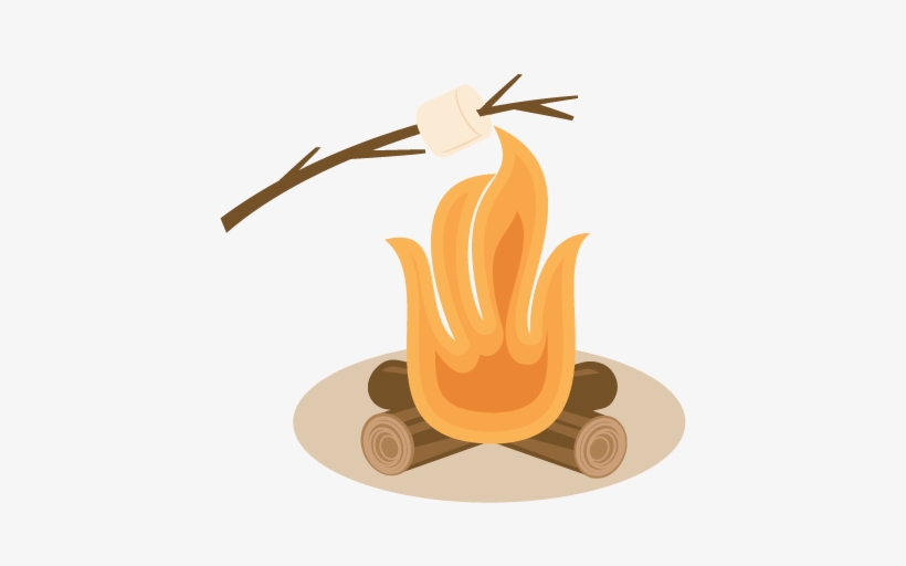 Bonfire Marshmallows Fire Vec - S Mores Campfire Clipart, transparent png #435816