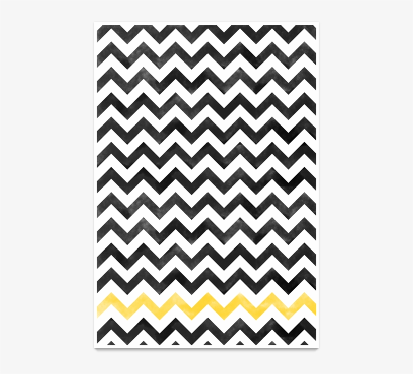 Poster Watercolor Chevron Ii De Lorena Valimna - Athens Ohio With Heart Map, transparent png #435908