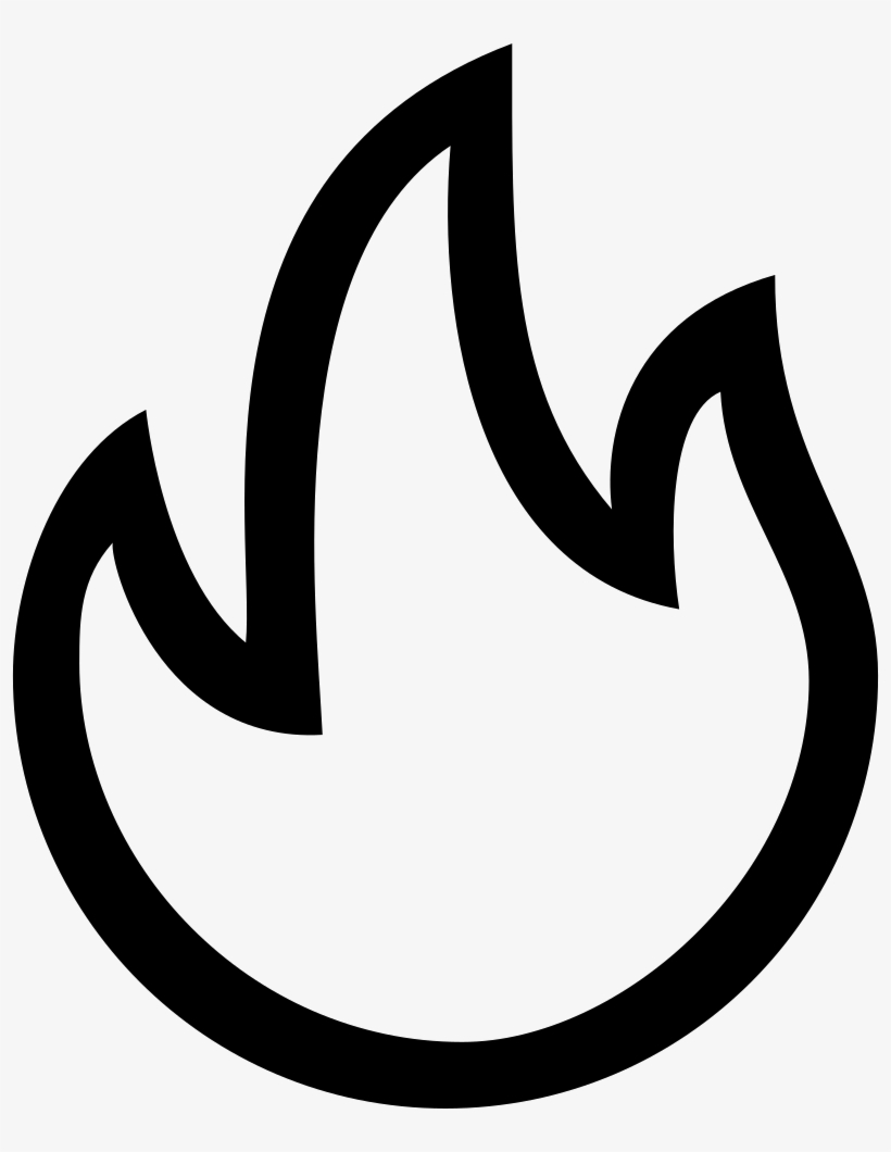Real Fire Vector Png Download - Flames Outline, transparent png #436057