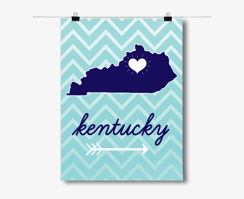 Kentucky State Chevron Pattern - Inspired Posters Kentucky State Chevron Pattern Poster, transparent png #436233
