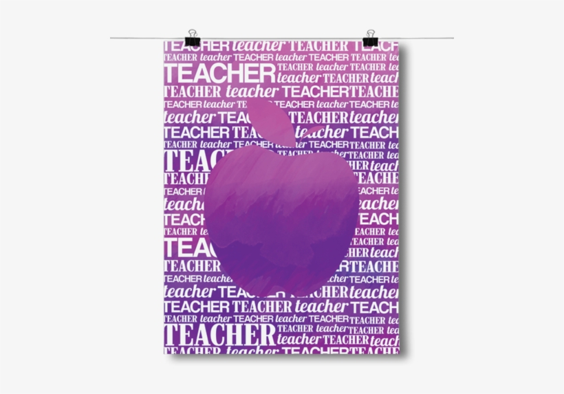 Apple Silhouette - Purple Watercolor - Inspired Posters Apple Silhouette - Purple Watercolor, transparent png #436235