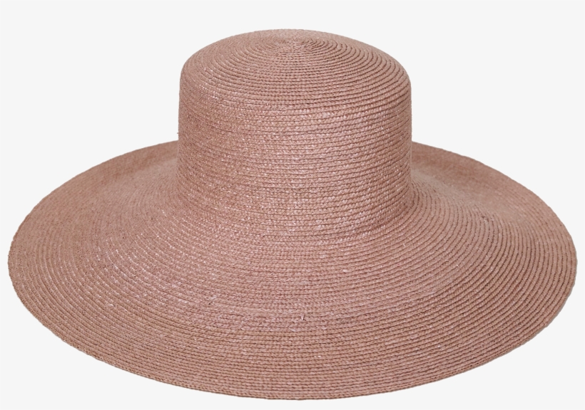 Wide Brim Flat Top Hat In Blossom - Tan, transparent png #436466