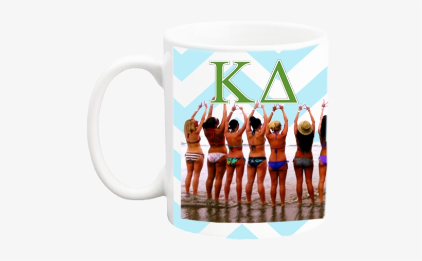 Chevron Pattern Background Custom Coffee Mug - Mug, transparent png #436513