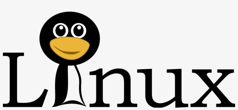How To Set Use Linux Text With Funny Tux Face Svg Vector, transparent png #436694
