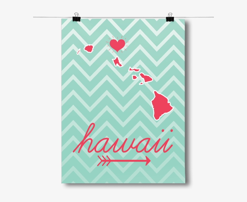 Hawaii State Chevron Pattern - Inspired Posters Hawaii State Chevron Pattern Poster, transparent png #436720
