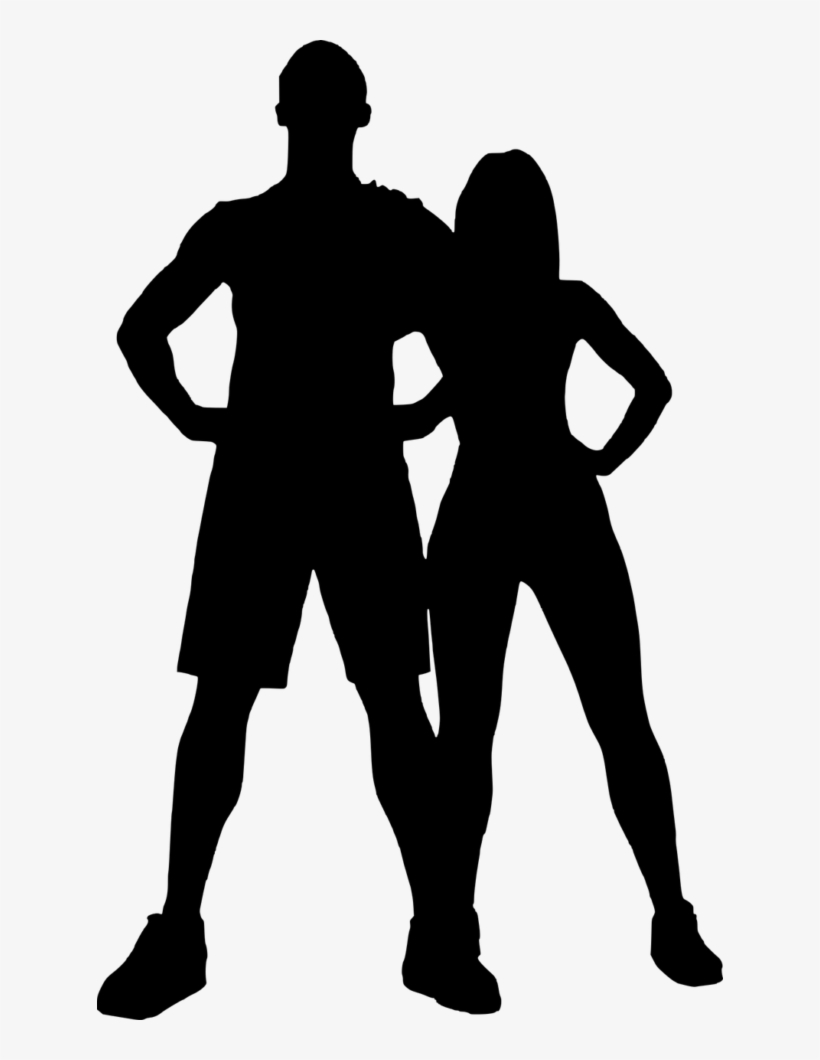 Your Physical Fitness Keeping Your Body Healthy - Fitness Silhouette Man And Woman, transparent png #436738