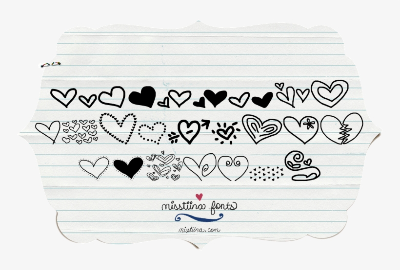 Heart Doodle Font Free, transparent png #436826