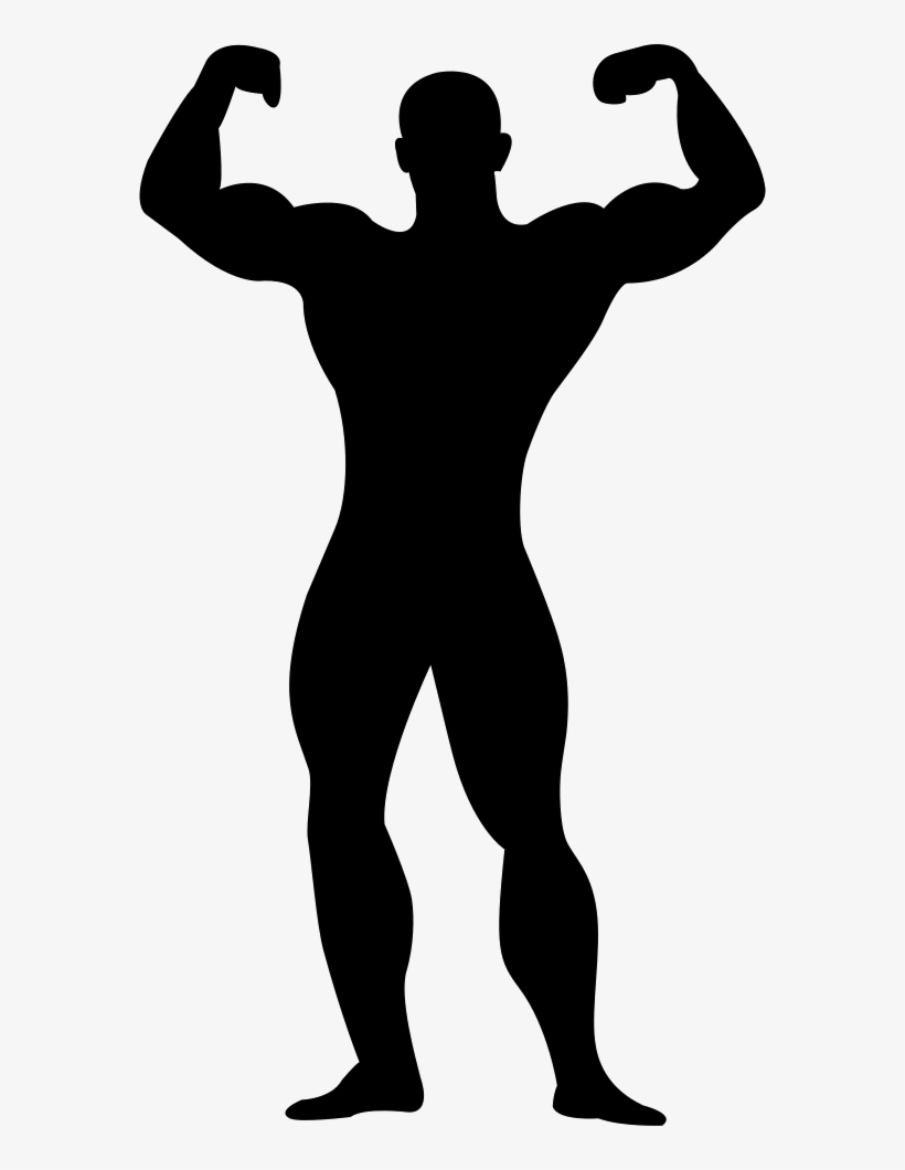 Muscular Man Flexing Silhouette Comments - My Man Vs Your Man, transparent png #436913