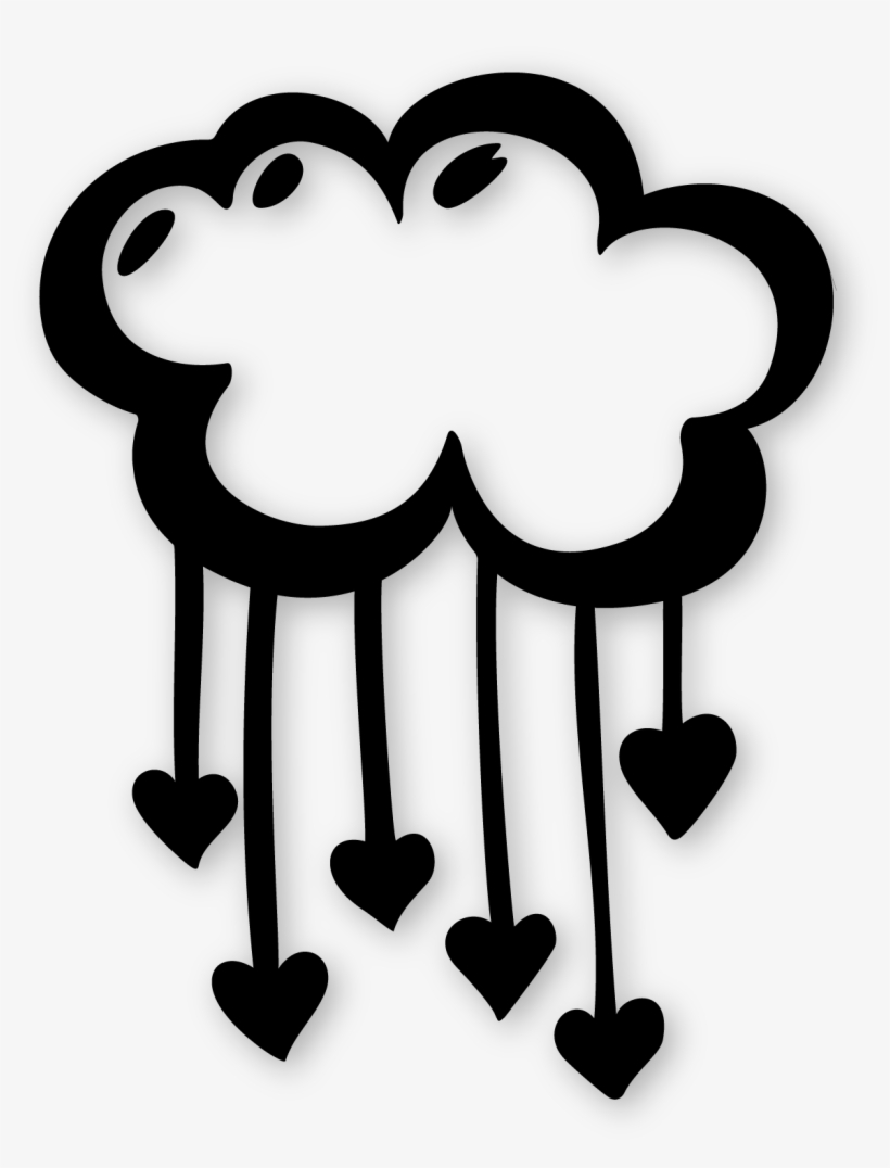 Raining Hearts Doodle - Rain, transparent png #436963