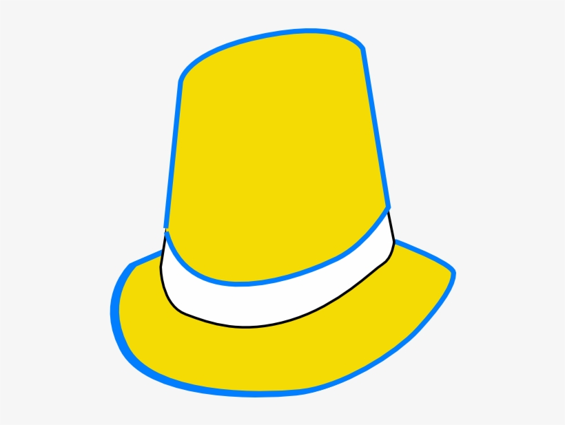 Small - Yellow Top Hat Clipart, transparent png #436965
