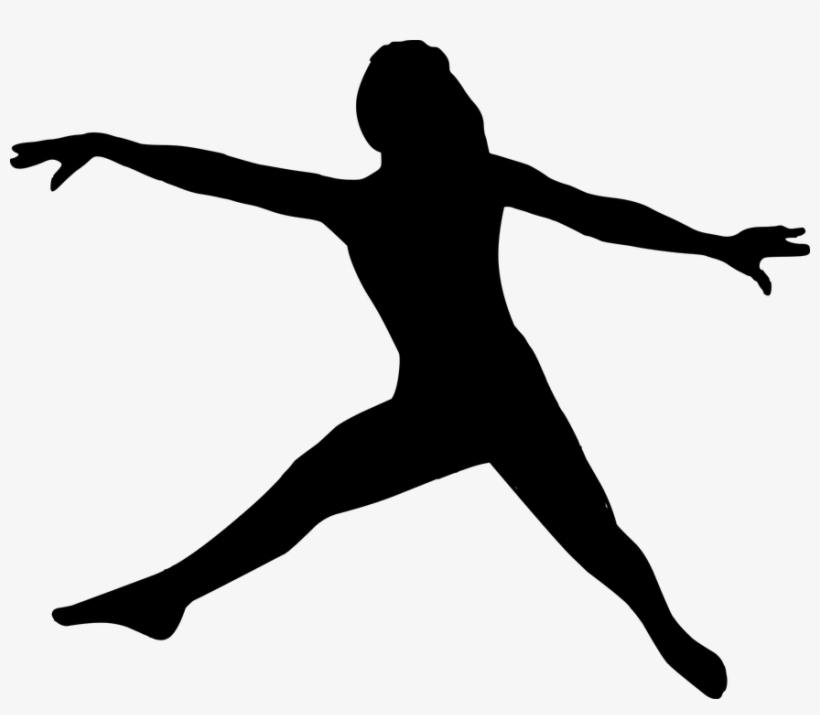 Silhouette, Ballet, Dancing, Jumping, Fitness, Sports - Siluetas Deportivas Png Gimnasia, transparent png #437321