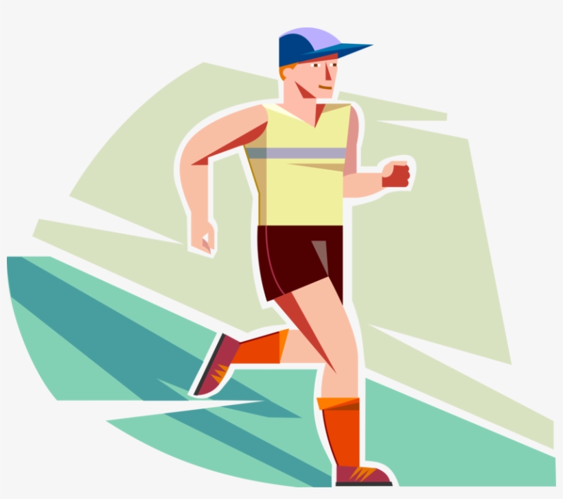Vector Illustration Of Young Adolescent Boy Jogger - Exercise, transparent png #437743