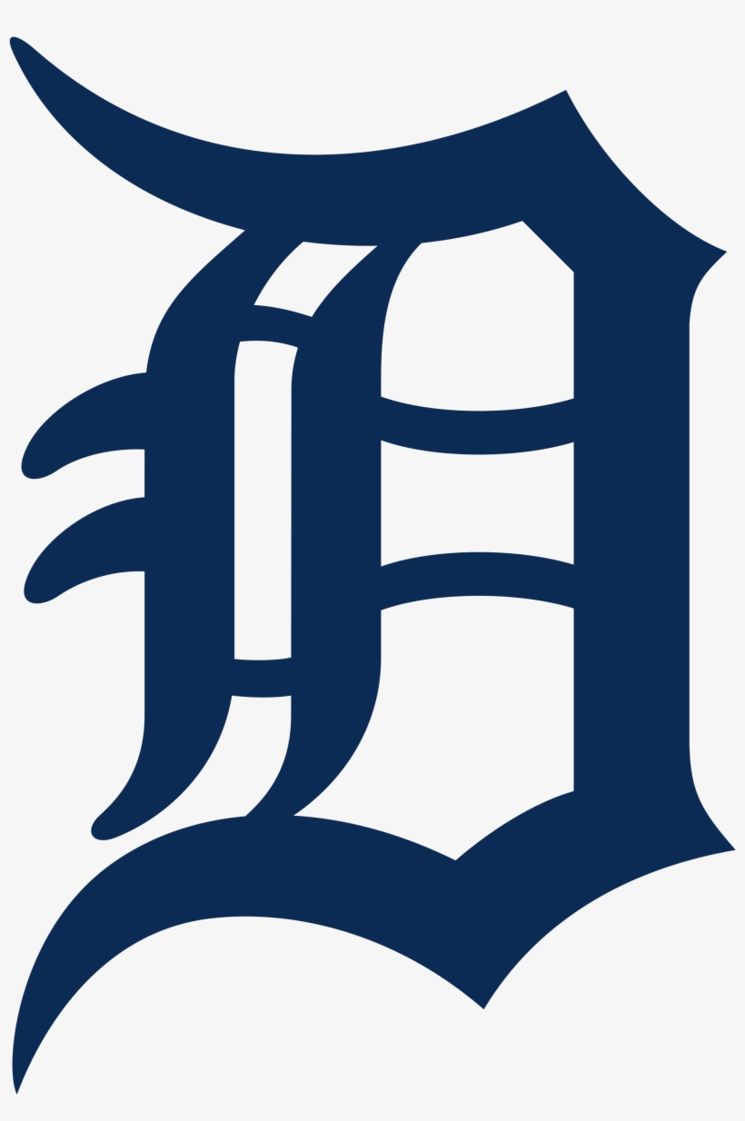 Detroit Tigers - Black Detroit Tigers Logo, transparent png #437866