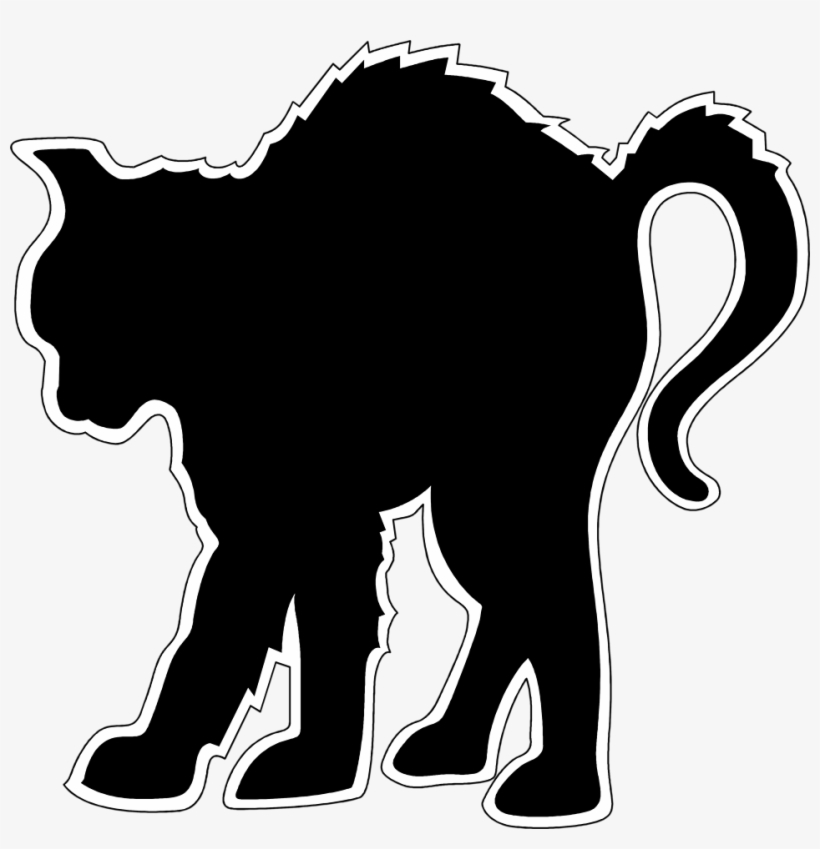 Cat Silhouette - Halloween Graphics, transparent png #438077