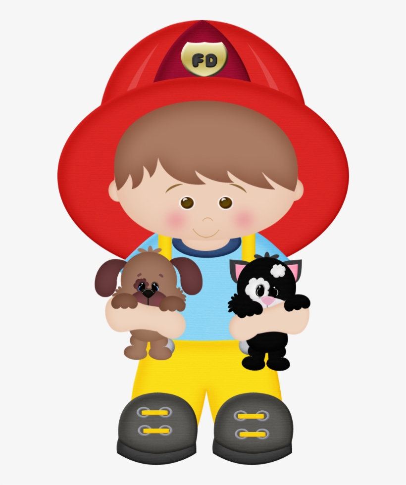 Danielle M Daniellemoraesfalcao Minus Com Profesiones - Firefighter Boy Clipart, transparent png #438337