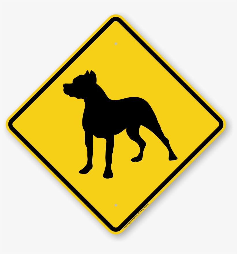 Pit Bull Symbol Guard Dog Sign - Horse Crossing Sign, transparent png #438748