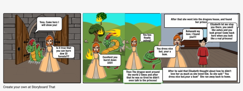 Part 2 Of The Paper Bag Princess - Cartoon, transparent png #439019