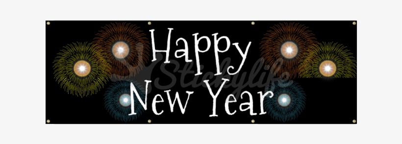 Happy New Year Vinyl Banner - Waldkaninchenkaninchen Karte, transparent png #439834