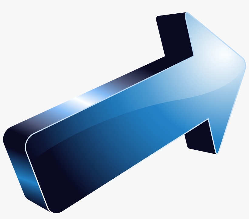 Arrow Clipart - Blue 3d Arrow Png, transparent png #439996