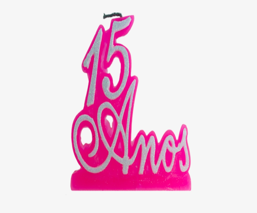 Vela 15 Anos Nome Rosa/bco, transparent png #4300037
