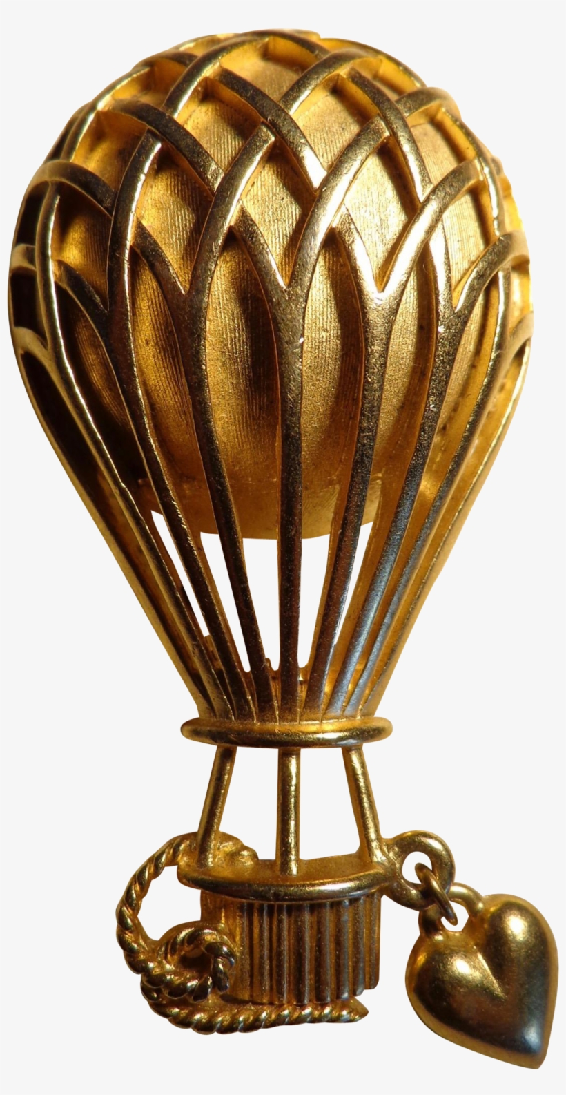 Vintage 1950s Trifari Figural Hot Air Balloon Brooch/pin - Balloon, transparent png #4300064