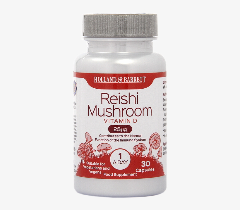Holland And Barrett Reishi Mushroom Vitamin D 25ug - Reishi Holland And Barrett, transparent png #4301111