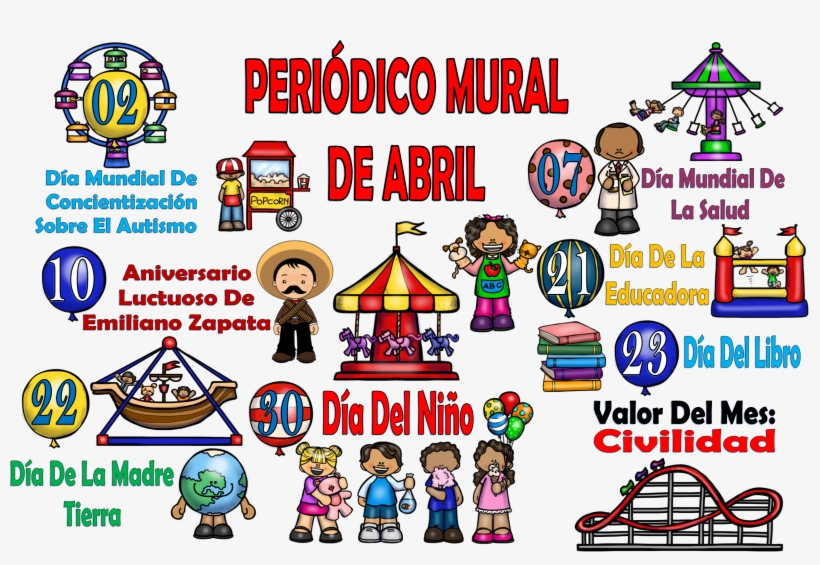 Espectacular Diseño Del Periódico Mural Del Mes De - Secundaria Periodico Mural Abril, transparent png #4301231