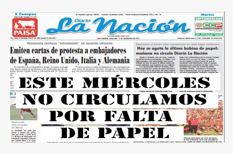 La Falta De Papel Periódico Es El Motivo Por El Cual - Newspaper, transparent png #4301263