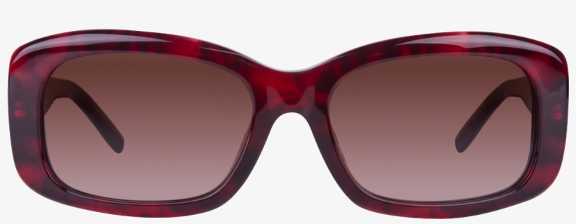 Lacoste L665s 615 Red Horn Rectangle Sunglasses - Plastic, transparent png #4301930