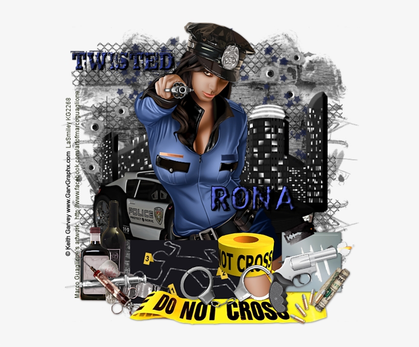 Garveytwistedcoprona - Police Line, transparent png #4301961